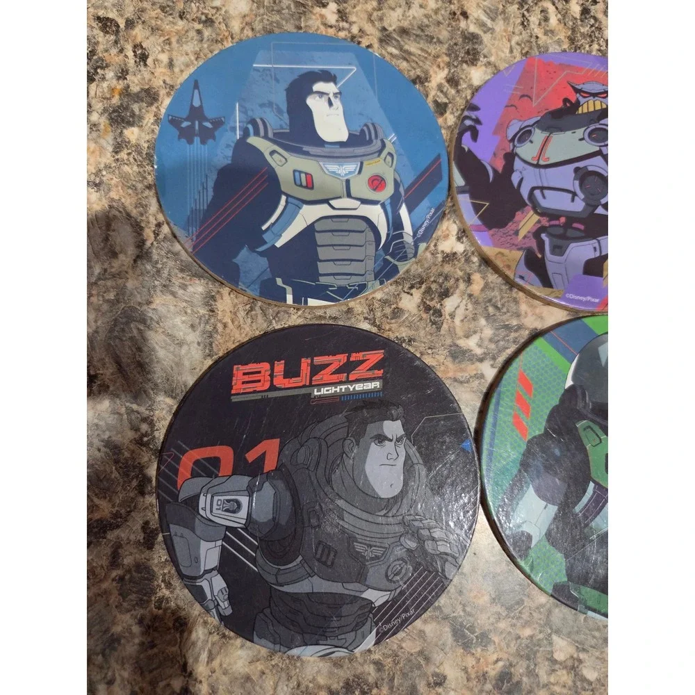 Disney Lightyear Buzz Cork Coaster Set of 4, Drink Mats